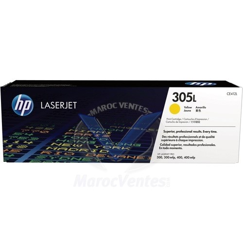 HP 305L - jaune - originale - LaserJet - cartouche de toner CE412L